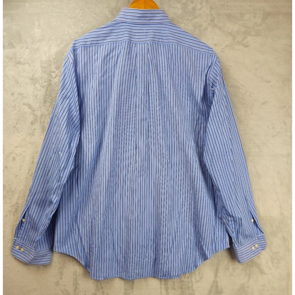 Polo Ralph Lauren Shirt Mens XL‎ Button Up Retro Blue Striped Preppy Casual